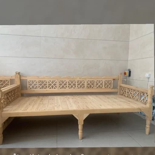 تخت سنتی 2در80 بدون رنگ نیمکت سنتی صندلی سنتی مبلمان فرنا مدل 1143780