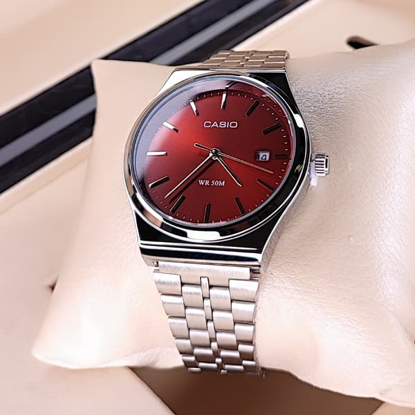 ساعت مچی مردانه Casio گادفادر بند استیل گیلاسی — تصویر ۶