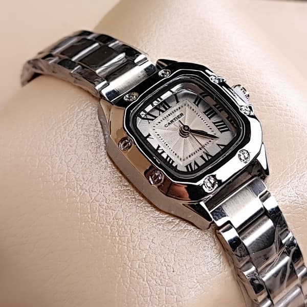 ساعت مچی زنانه کارتیر Cartier Panthère بند استیل نقرهای
