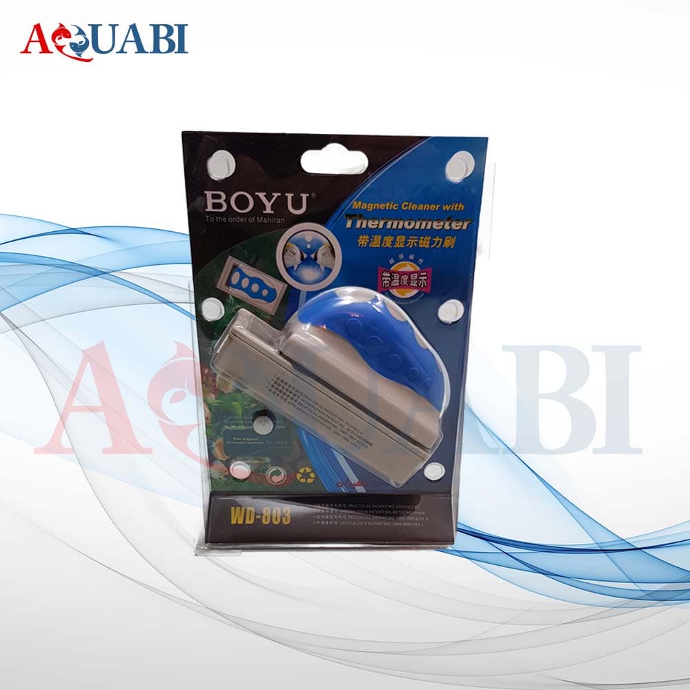 شیشه پاکن مغناطیسی آکواریوم با دماسنج WD803 بویو