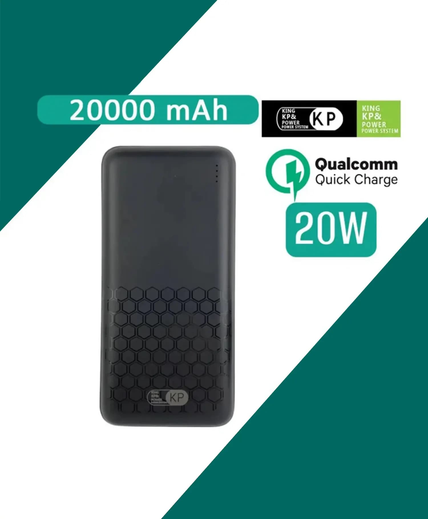 پاوربانک کی پی مدل KP-23 ظرفیت 20000 میلی آمپر ساعت — تصویر ۴