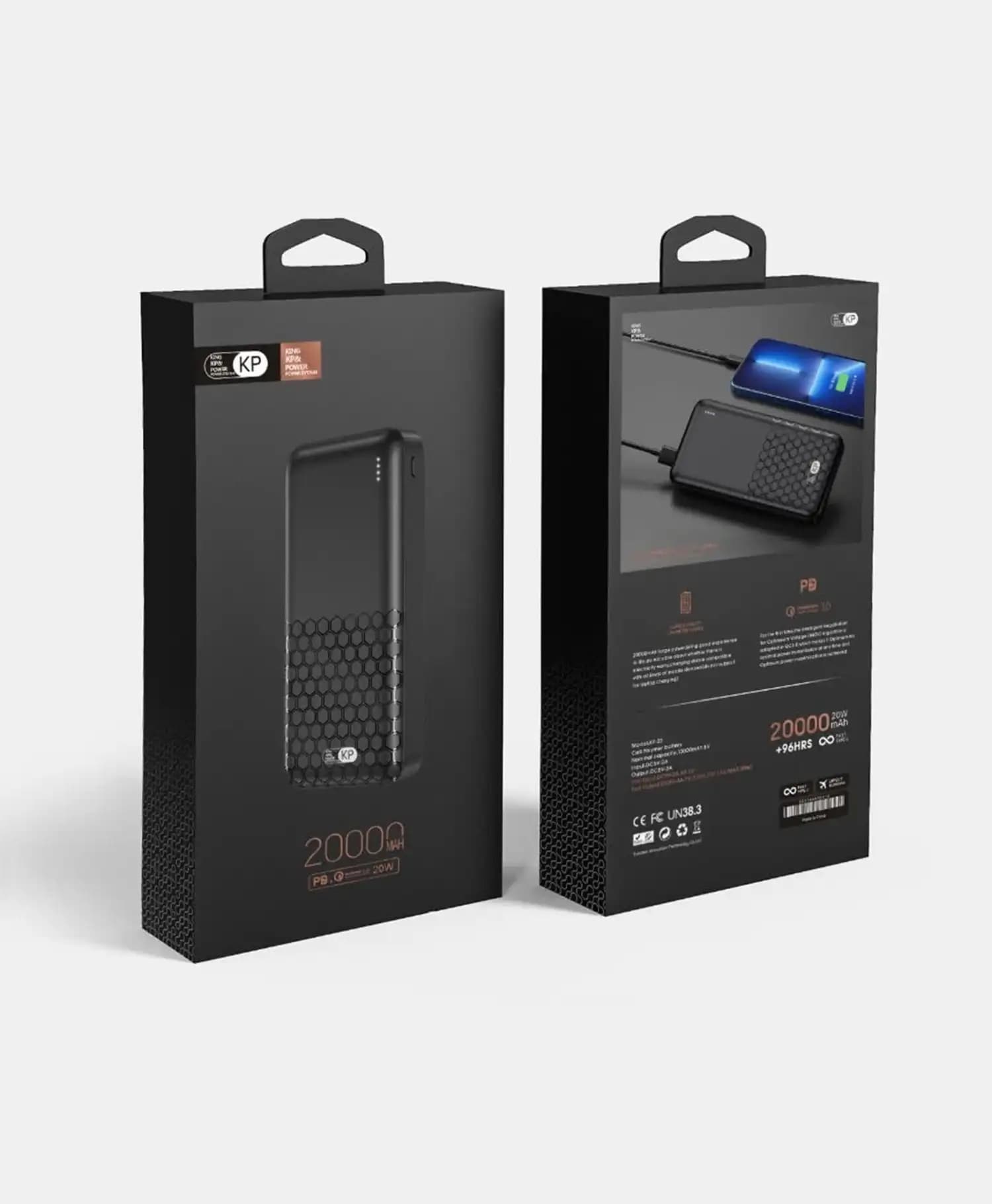 پاوربانک کی پی مدل KP-23 ظرفیت 20000 میلی آمپر ساعت — تصویر ۵