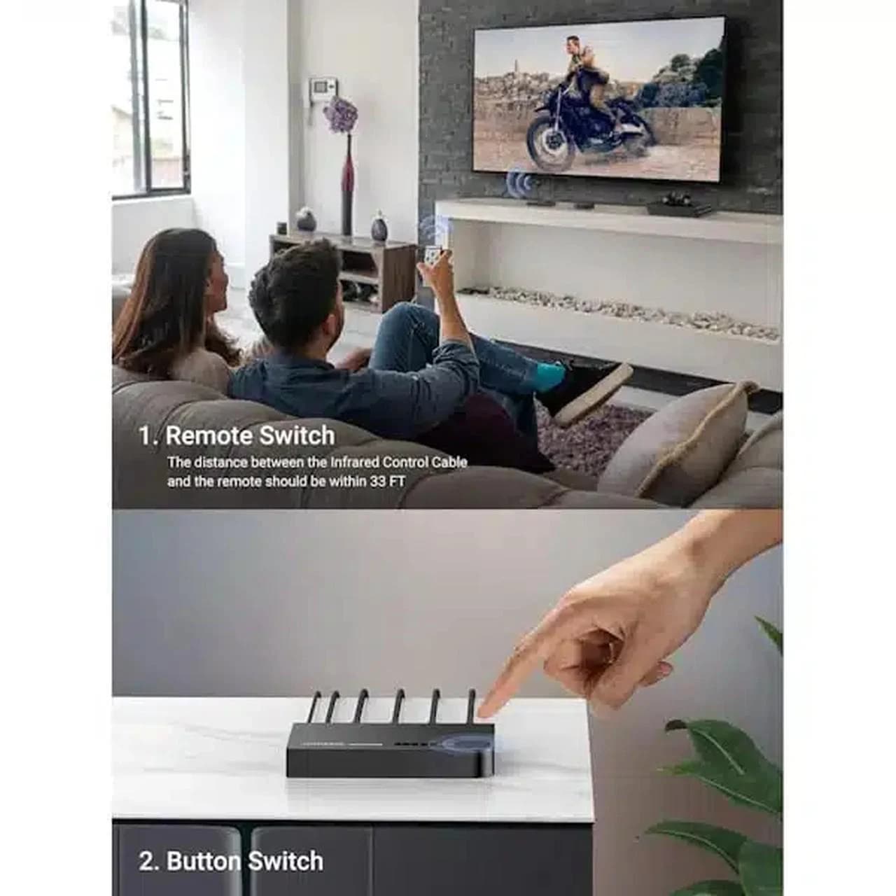 سوئیچ 3 پورت UGREEN HDMI 3D 4K مدل 40234 — تصویر ۵
