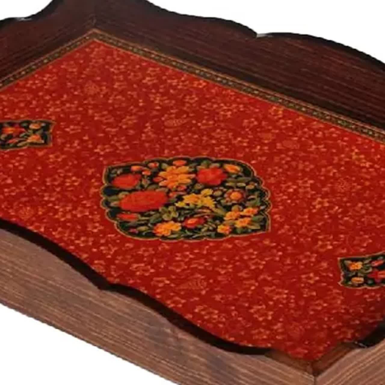 سینی دکوپاژ مستطیل کوچک 21در31-ترنج-ماهد کد 02601108 — تصویر ۲