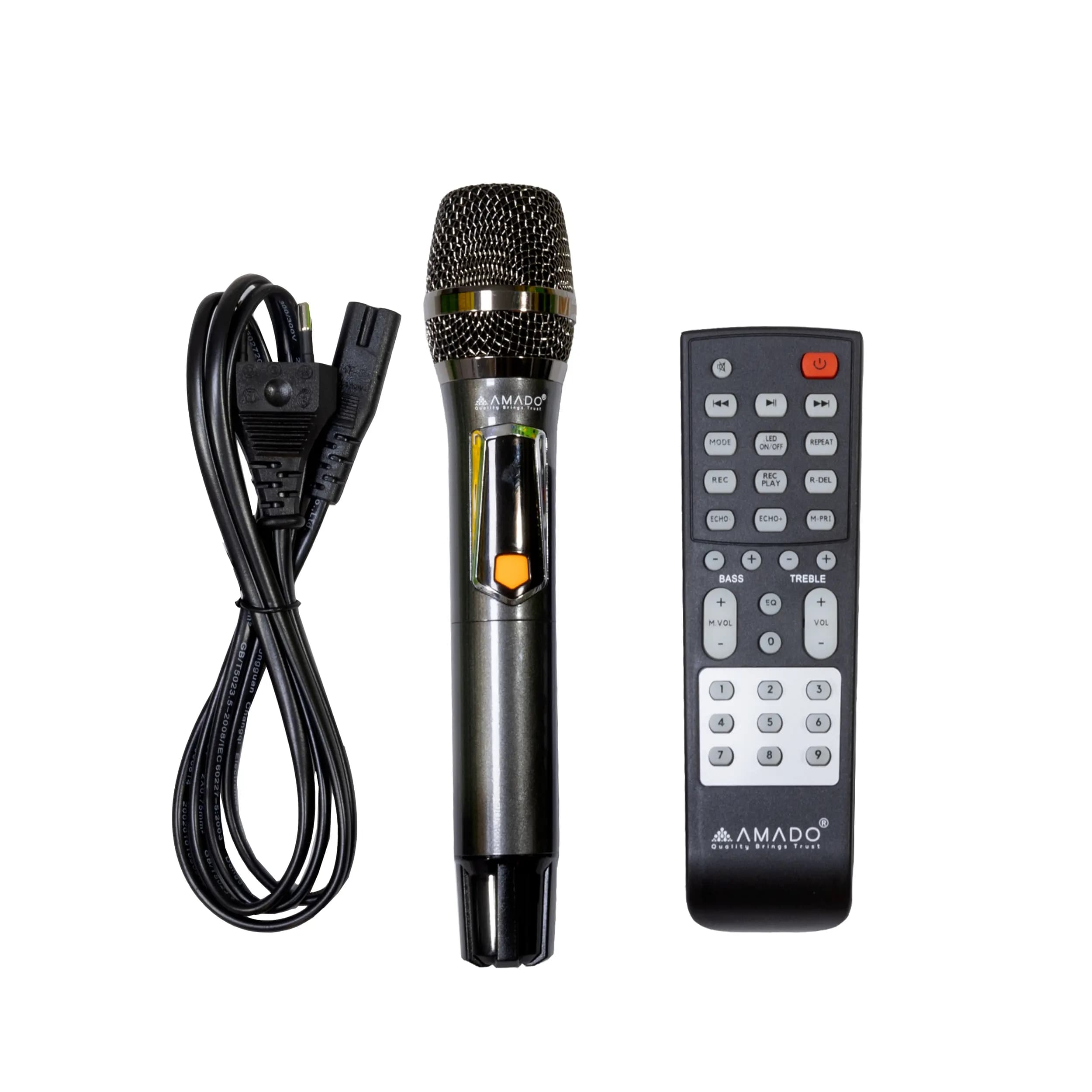اسپیکر و پارتی باکس 80 واتی آمادو مدل AMADO AMS-308 — تصویر ۷