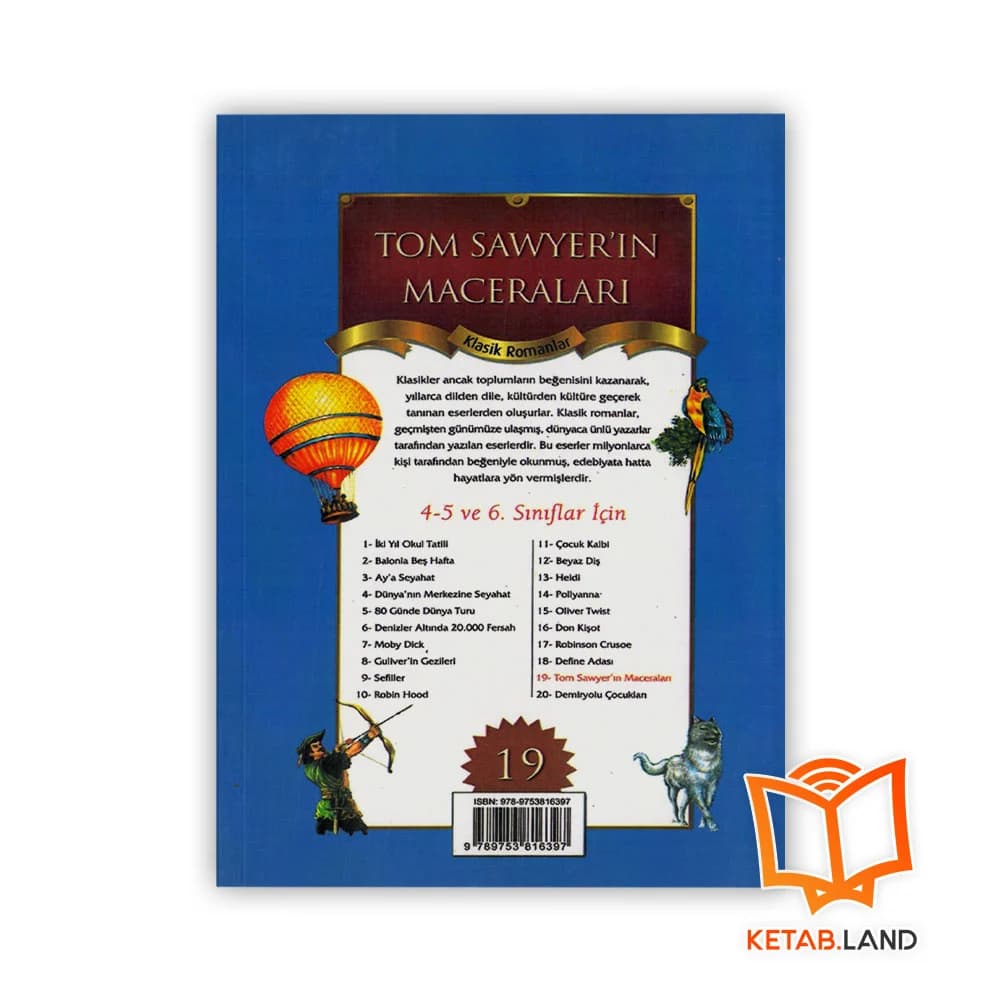 کتاب داستان ترکی TOM SAWYER IN MACERALARI — تصویر ۲