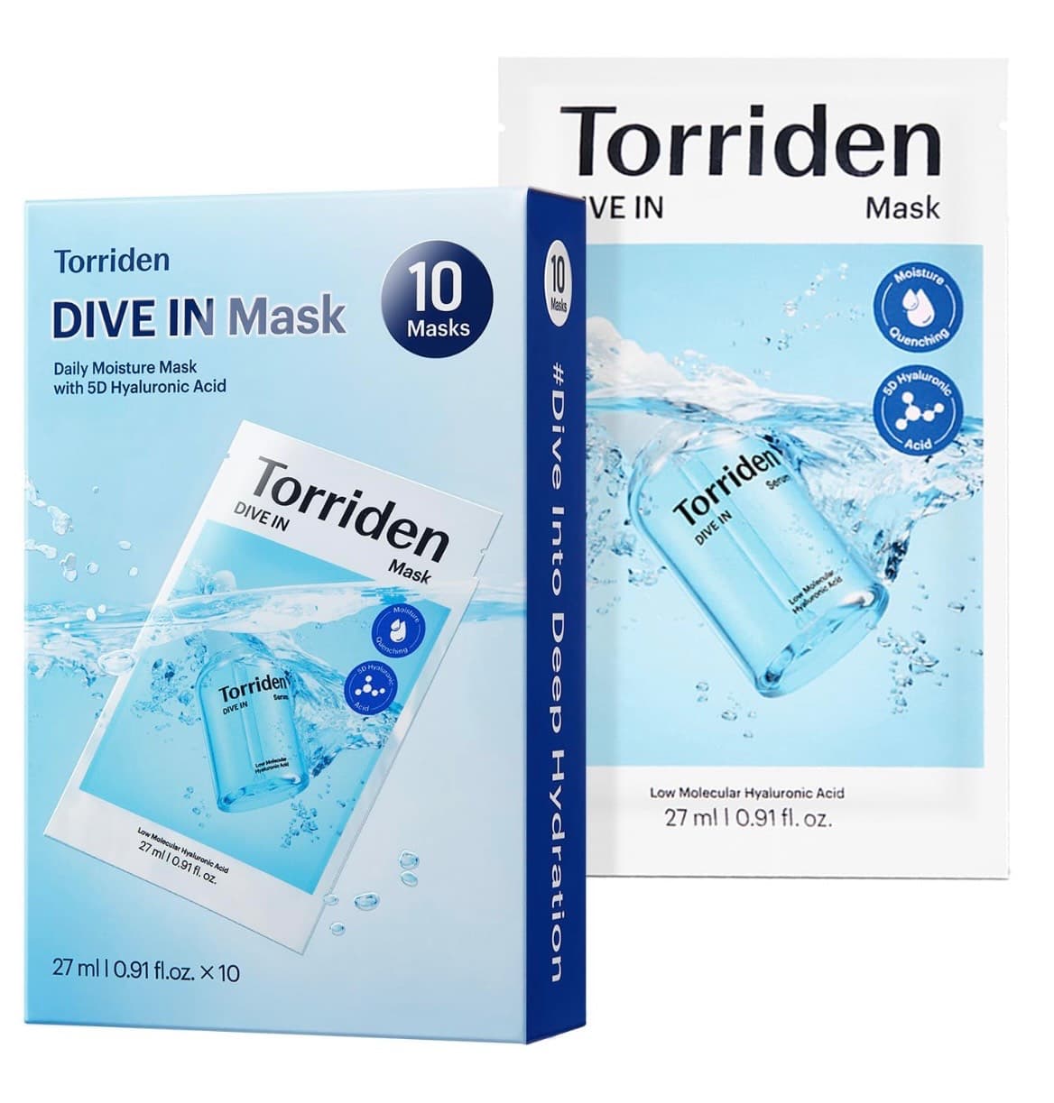 ماسک ابرسان توریدن مدل دایو این مرطوب کننده و شاداب کننده Torriden Dive-In Hydrating and Refreshing Mask حجم ۲۷ میلیلیتر — تصویر ۴