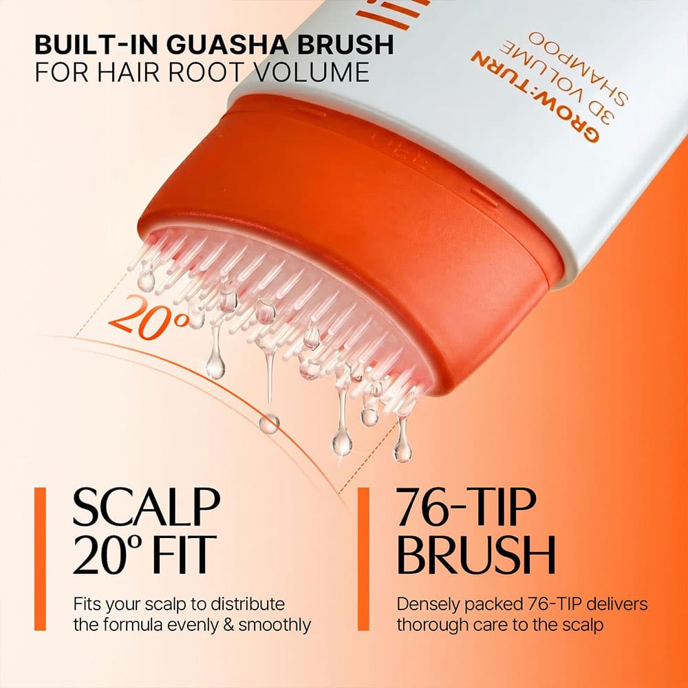 شامپو ضد ریزش و حجم دهنده موی لیلیوئه Lilyeve GrowTurn 3D Volume Shampoo with Brush مناسب موهای نازک و کمحجم حجم۲۰۰میلی لیتر — تصویر ۶