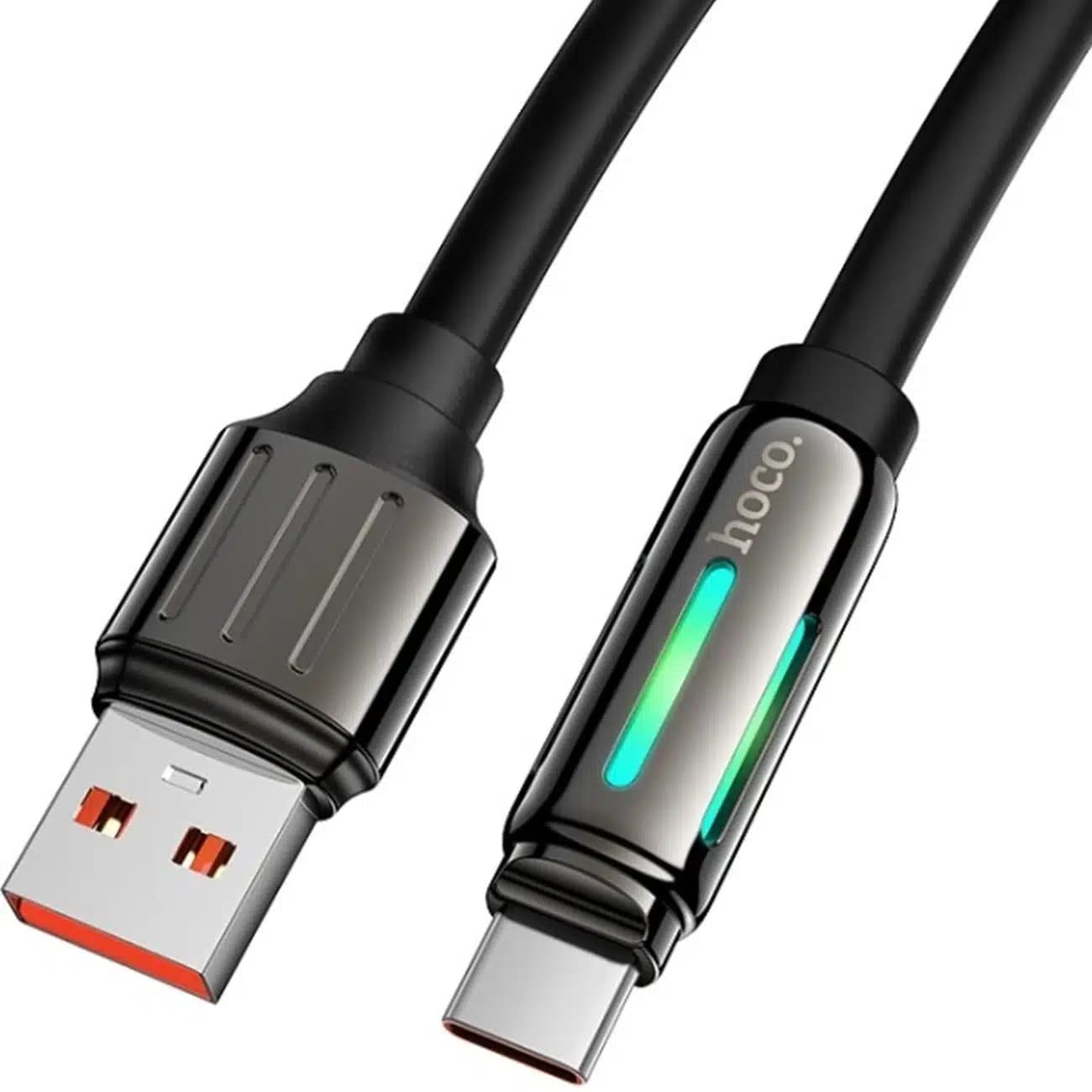 کابل تایپ سی هوکو مدل U136 با نور RGB طول 1.2 متر 5 آمپر — تصویر ۵
