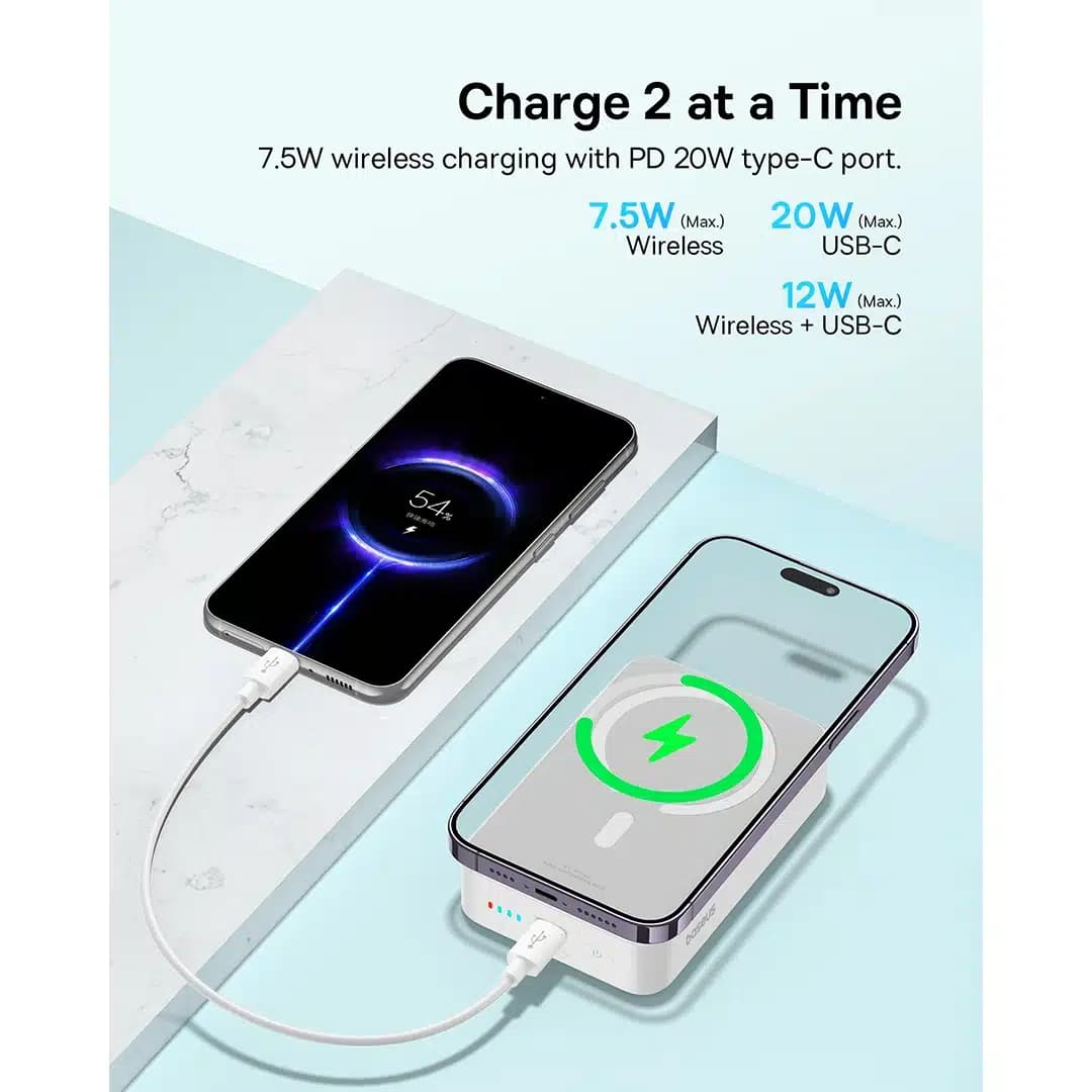 پاوربانک 20000 میلیآمپرساعت مگنتی باسئوس مدل Baseus EnerFill FM41 Power Bank — تصویر ۵