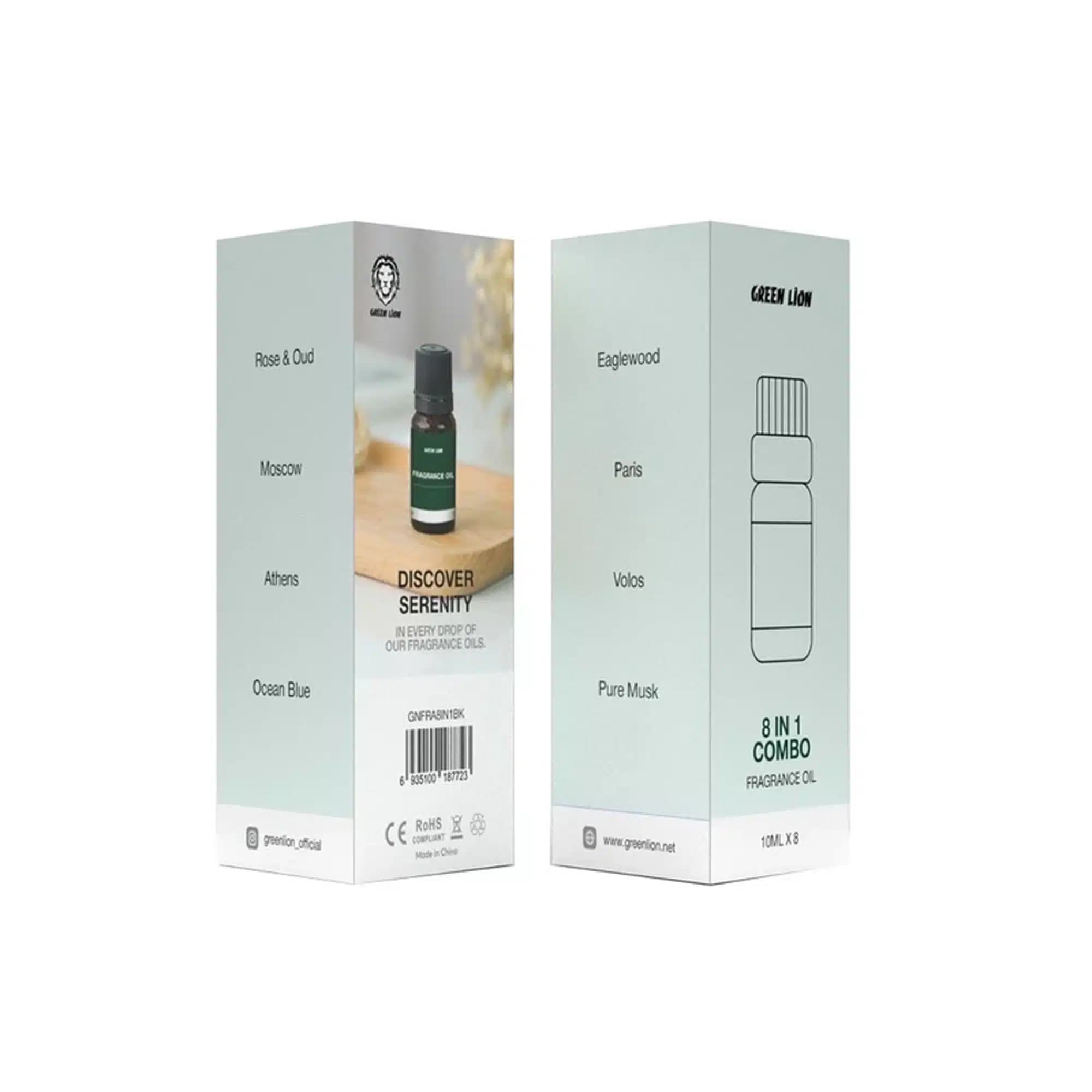 اسانس خوشبوکننده خودرو گرین لاین مدل Green Lion 8 in 1 Combo Fragrance Set — تصویر ۲