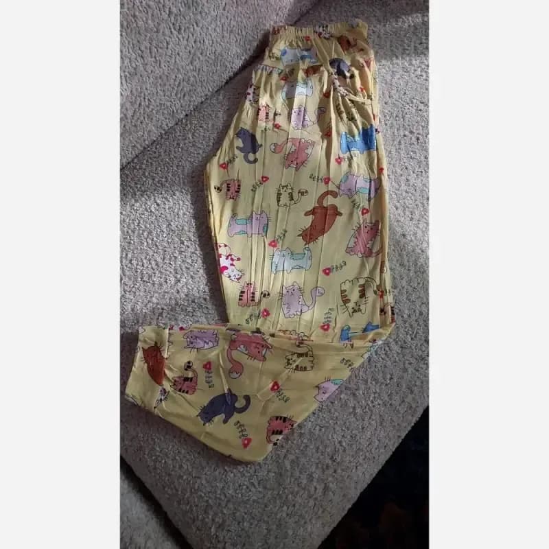 شلوار راحتی طرح عروسکی زنانه برند لیدی سایز 36 تا 48 پارچه خنک و لطیف — تصویر ۶