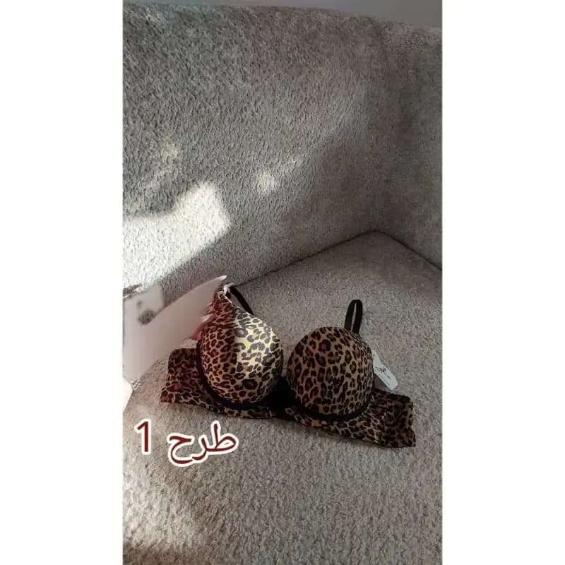 سوتین اسفنجی طرح پلنگی نیم جک ماساژوری کمر گنی وارداتی — تصویر ۲