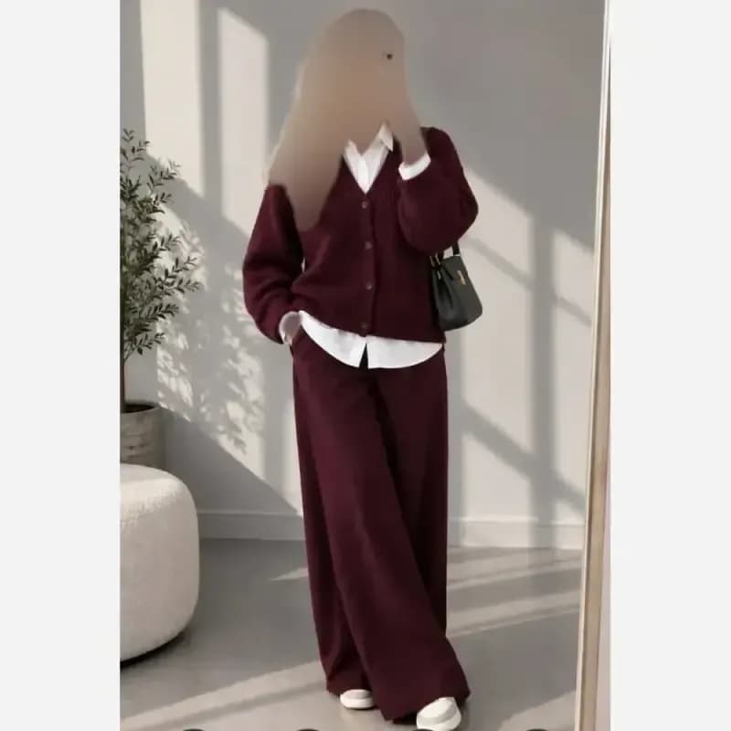 ژاکت بافت چهار دکمه نخ ترک ضد حساسیت — تصویر ۴