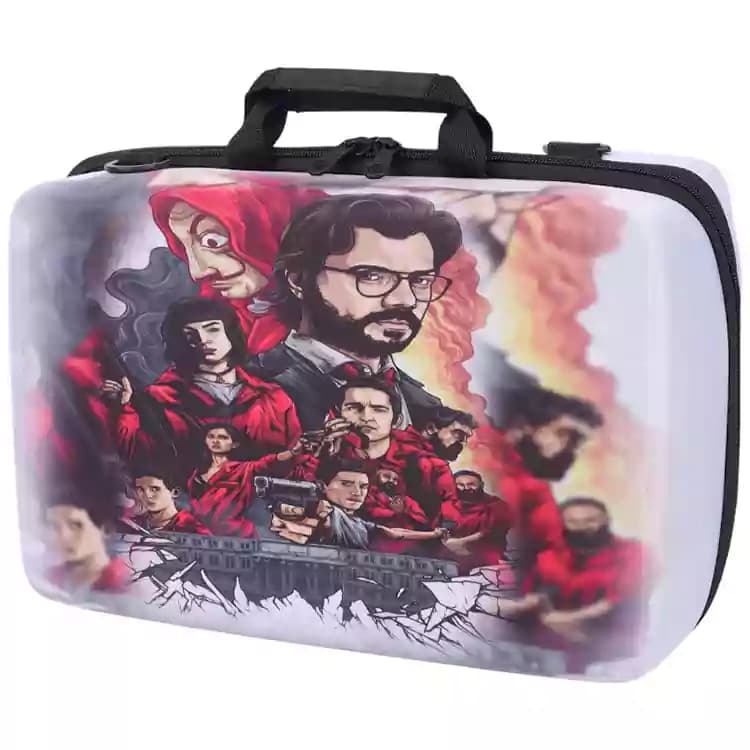 کیف کنسول بازی PS5 Slim طرح Money Heist