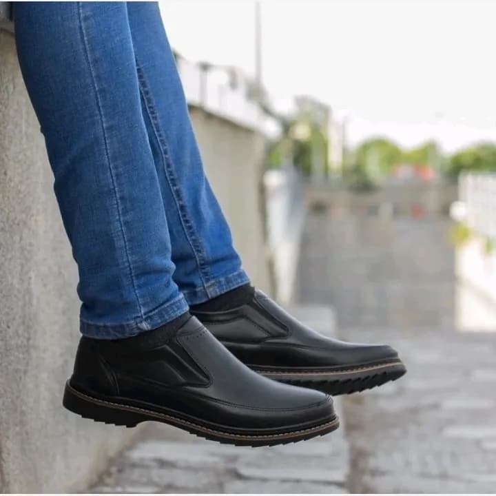 کفش مردانه مجلسی رویه چرم رنگ مشکی