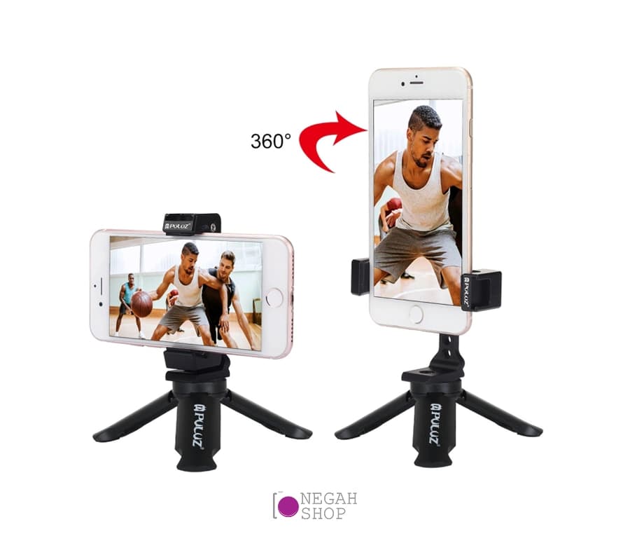 سهپایه نگهدارنده گوشی موبایل Puluz PKT41 با کلدشو — تصویر ۵