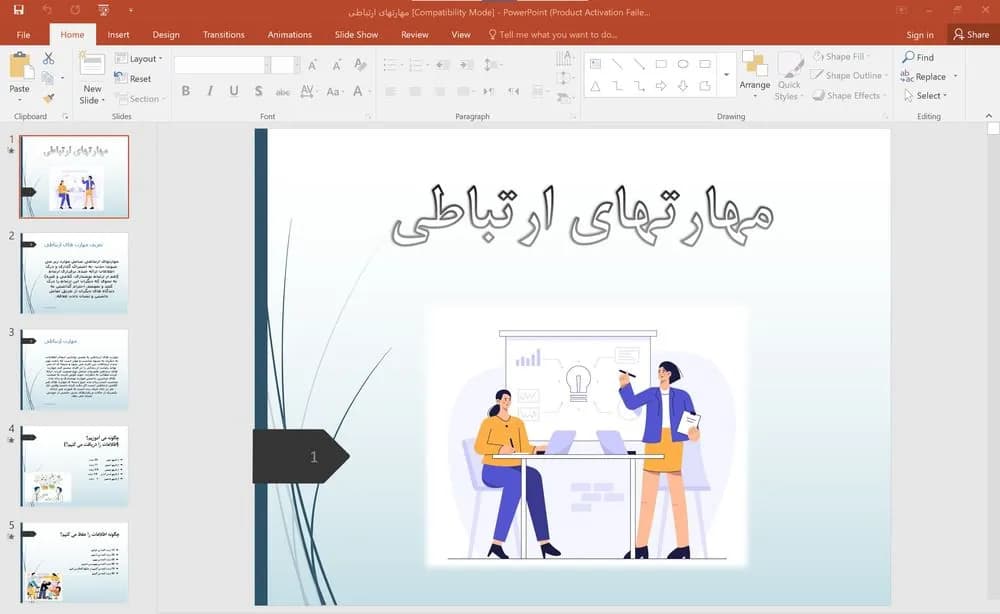 پاورپوینت مهارت های ارتباطی