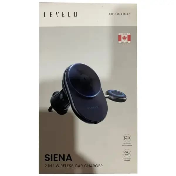 هولدر و نگهدارنده مگنتی موبایل خودرو و شارژر وایرلس آیفون و اپل واچ لولو مدل Levelo Siena 2 in 1 Wireless Car Charger — تصویر ۶