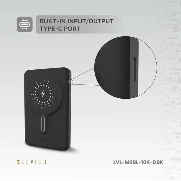 پاوربانک 10000 هزار لولو مدل Levelo Marbella MagSafe Power Bank 10000mAh — تصویر ۸