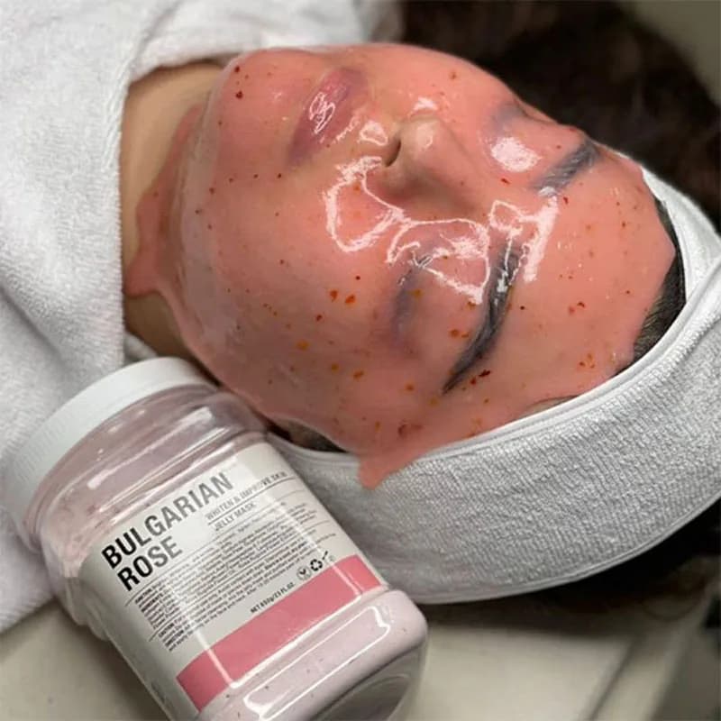 ماسک پودری هیدروژلی گل رز بلغاری دکتر مینایر 650 گرم — تصویر ۲