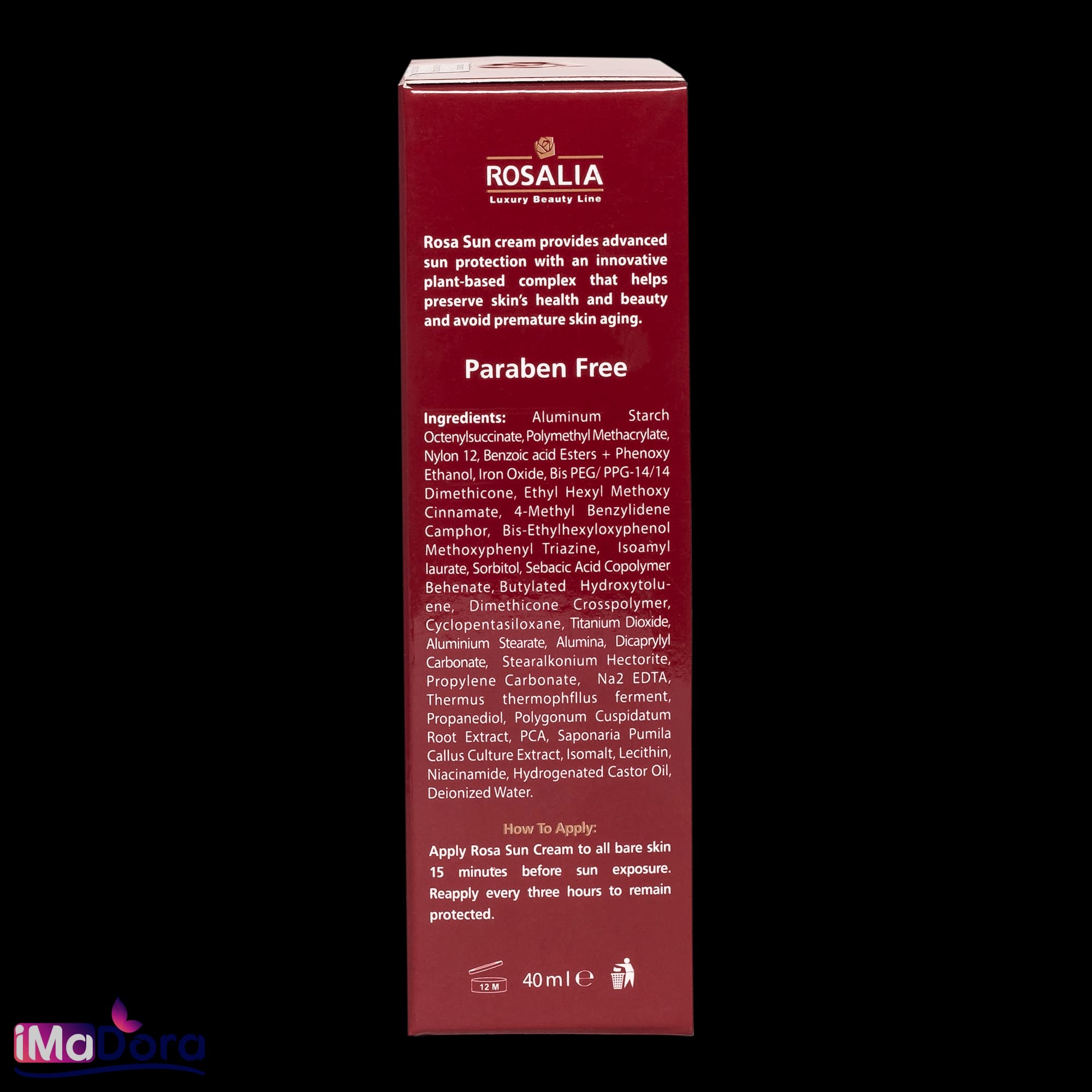 کرم ضد آفتاب بژ روشن رزالیا مناسب پوست چرب +SPF50 — تصویر ۵