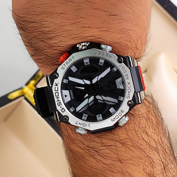 ساعت مچی کاسیو جی شاک ایکس دو زمانه نقره ای مشکی G-Shock (دو موتوره) — تصویر ۵