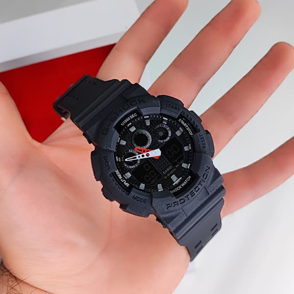 ساعت مچی جیشاک دو زمانه مشکی G-Shock (دو موتوره) — تصویر ۳