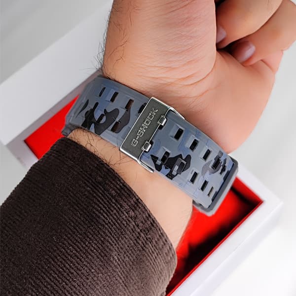 ساعت مچی جیشاک دو زمانه ارتشی خاکستری G-Shock (دو موتوره) — تصویر ۷