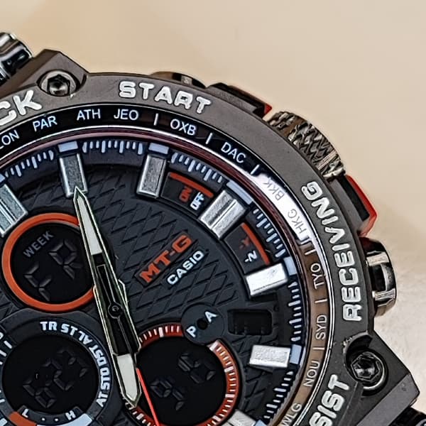 ساعت مچی جیشاک دو زمانه مشکی قرمز مدل 5544 G-Shock (دو موتوره) — تصویر ۶