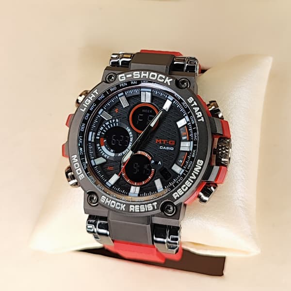 ساعت مچی جیشاک دو زمانه مشکی قرمز مدل 5544 G-Shock (دو موتوره) — تصویر ۷