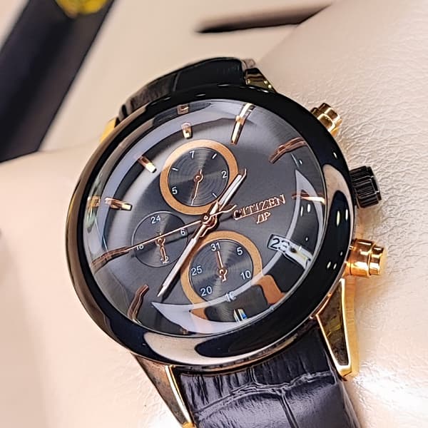 ساعت مچی زنانه سیتیزن مشکی رزگلد موتور ژاپن مدل M2360 (تک موتور) — تصویر ۵
