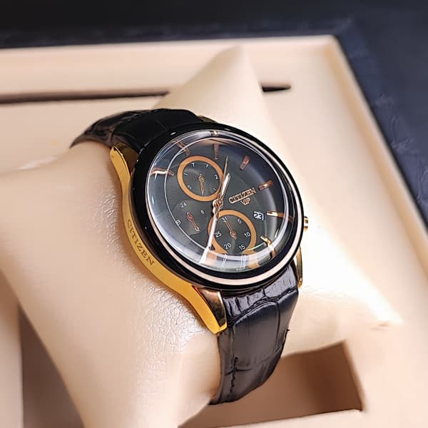 ساعت مچی زنانه سیتیزن مشکی رزگلد موتور ژاپن مدل M2360 (تک موتور) — تصویر ۸