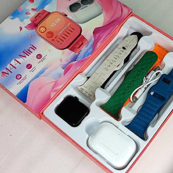 ساعت هوشمند JSYES مدل M44 Mini با صفحه AMOLED (دارای 5عدد بند و هندزفری) — تصویر ۷