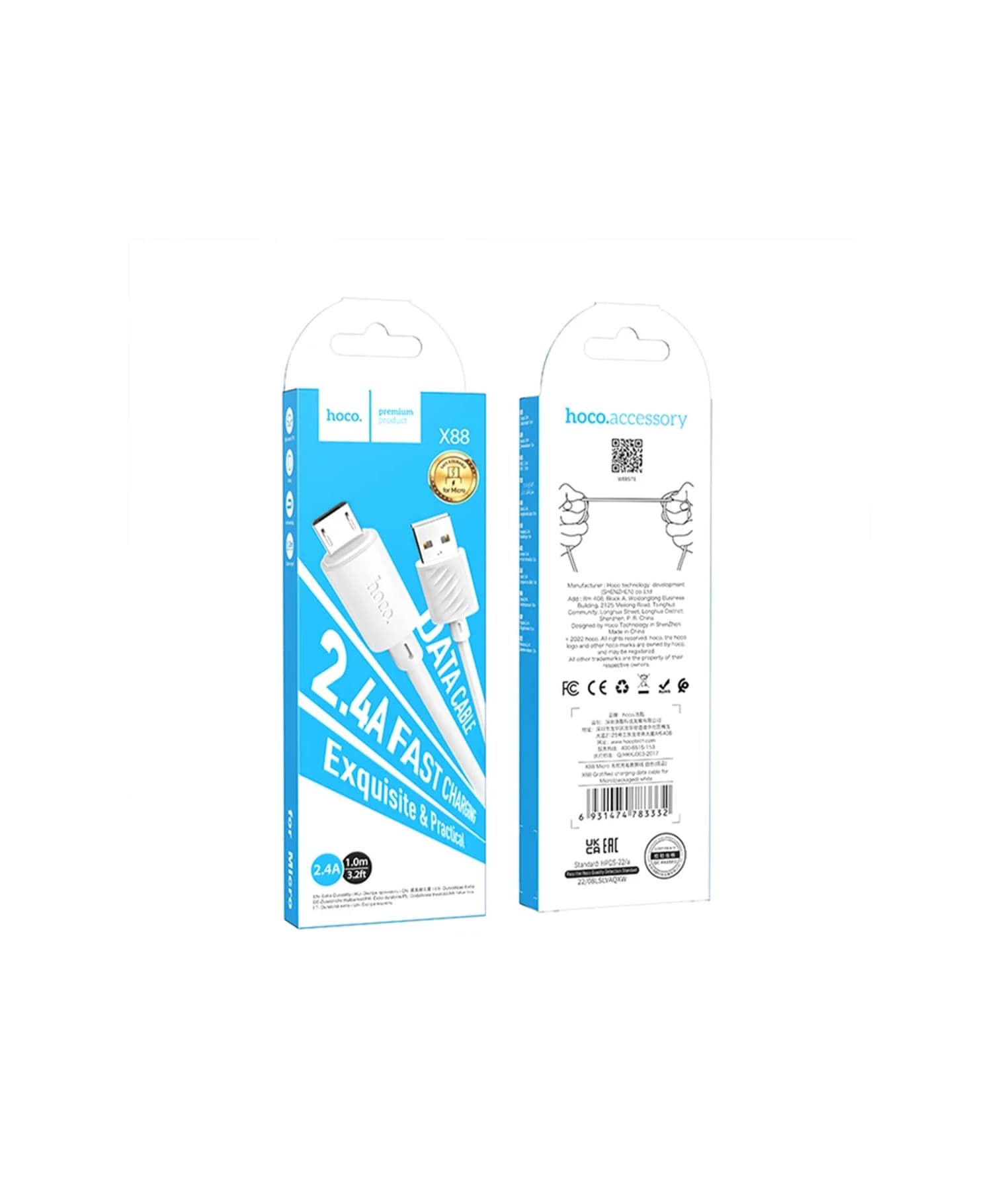 کابل تبدیل USB به Micro-B هوکو مدل X88 — تصویر ۳