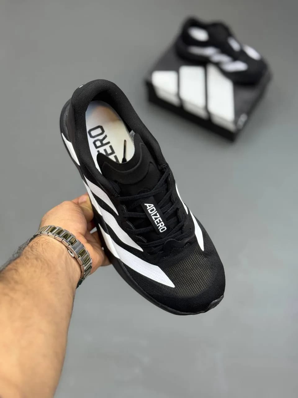 کفش ادیداس ادزیرو سفید مشکی | Adidas Adizero — تصویر ۳