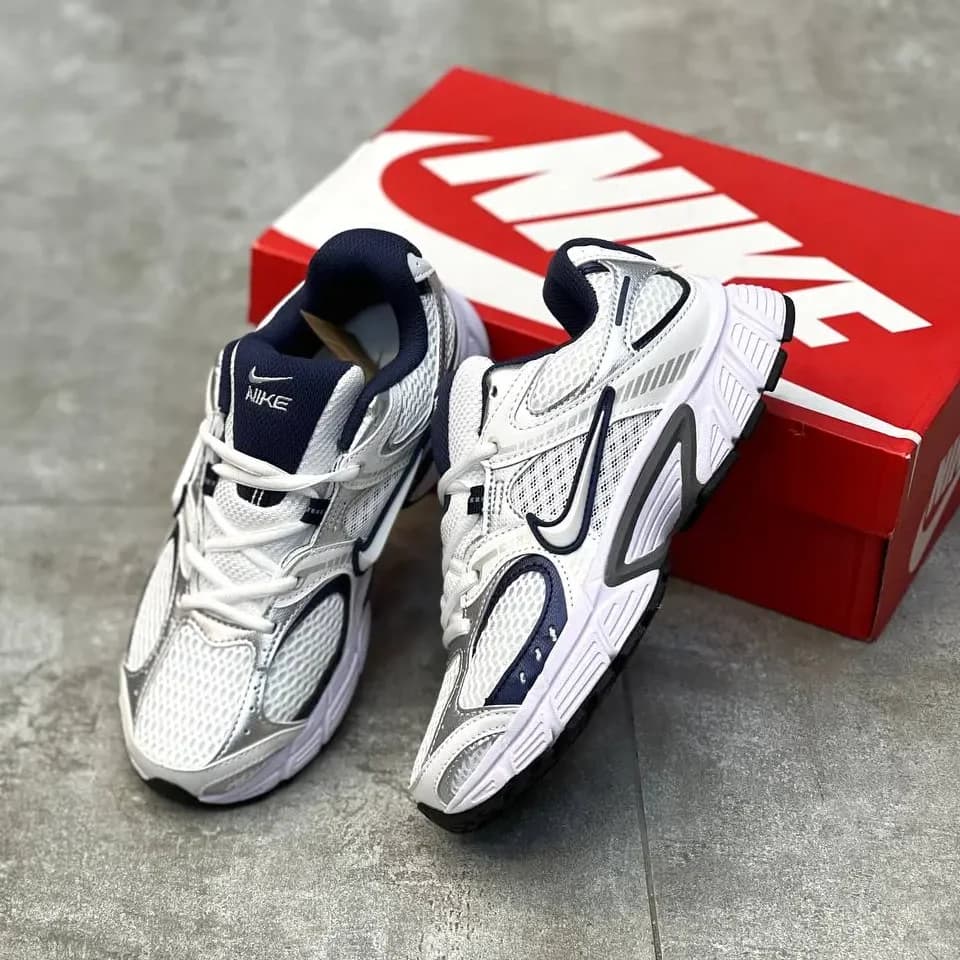 کفش نایک V5K سفید سرمهای مستر کوالیتی وارداتی | Nike V5K White Dark Blue Master Quality — تصویر ۳