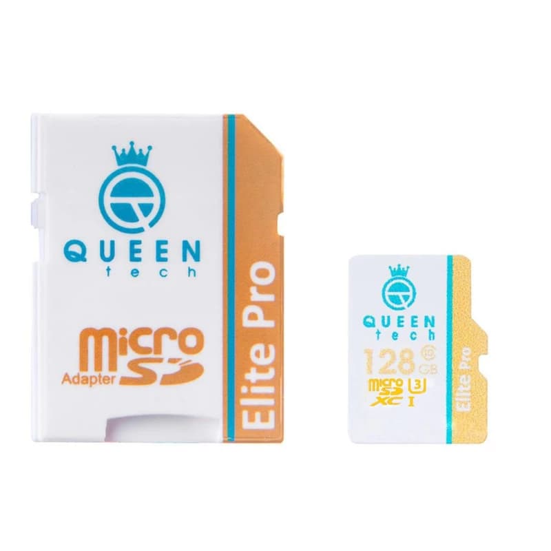 کارت حافظه microSDXC کوئین تک مدل Elite pro 566X کلاس 10 استاندارد UHS-I U3 سرعت 85MBps ظرفیت 128 گیگابایت به همراه آداپتور SD