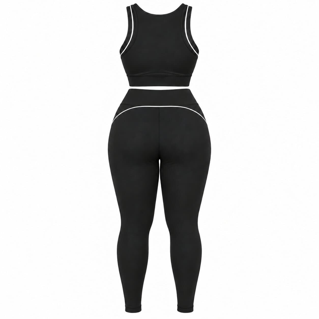 ست نیمتنه و لگ ورزشی زنانه سایز بزرگ مغزیدار کد 66889 — تصویر ۳