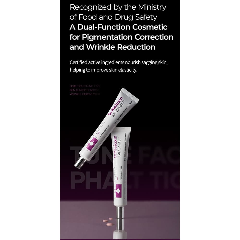 کرم سفت کننده صورت و منافذ فیسفالت دکتر ملاکسین Dr.Melaxin Facephalt Tightening Cream مناسب برای انواع پوست ها حجم 50 میلی لیتر — تصویر ۲