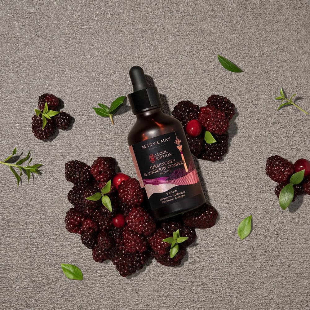 سرم ضد چروک بلک بری مری اند می mary&may idebenone blackberry complex serum seoul edition مناسب برای پوست های خسته و کدرحجم 80 میلی لیتر — تصویر ۴