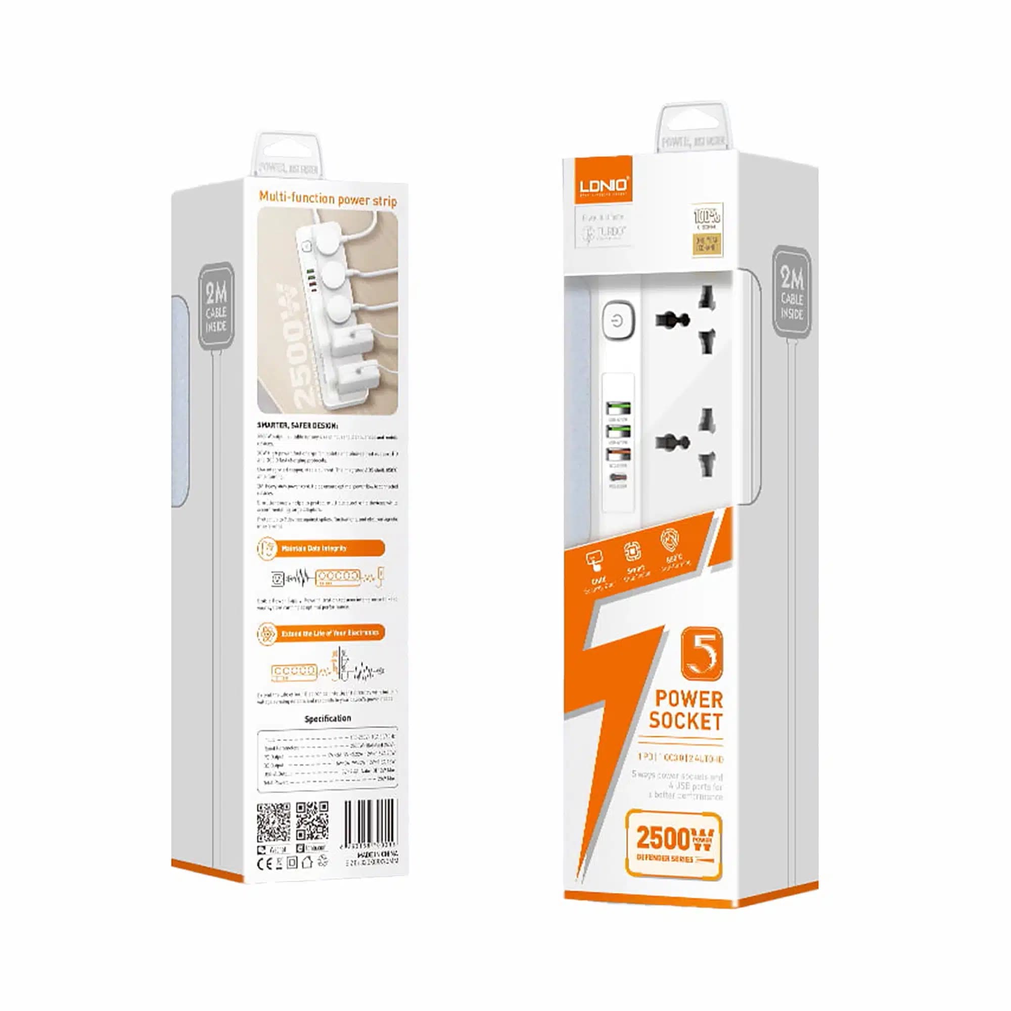 چندراهی برقی و شارژر الدینیو مدل LDNIO Power Strip SC5415 — تصویر ۵