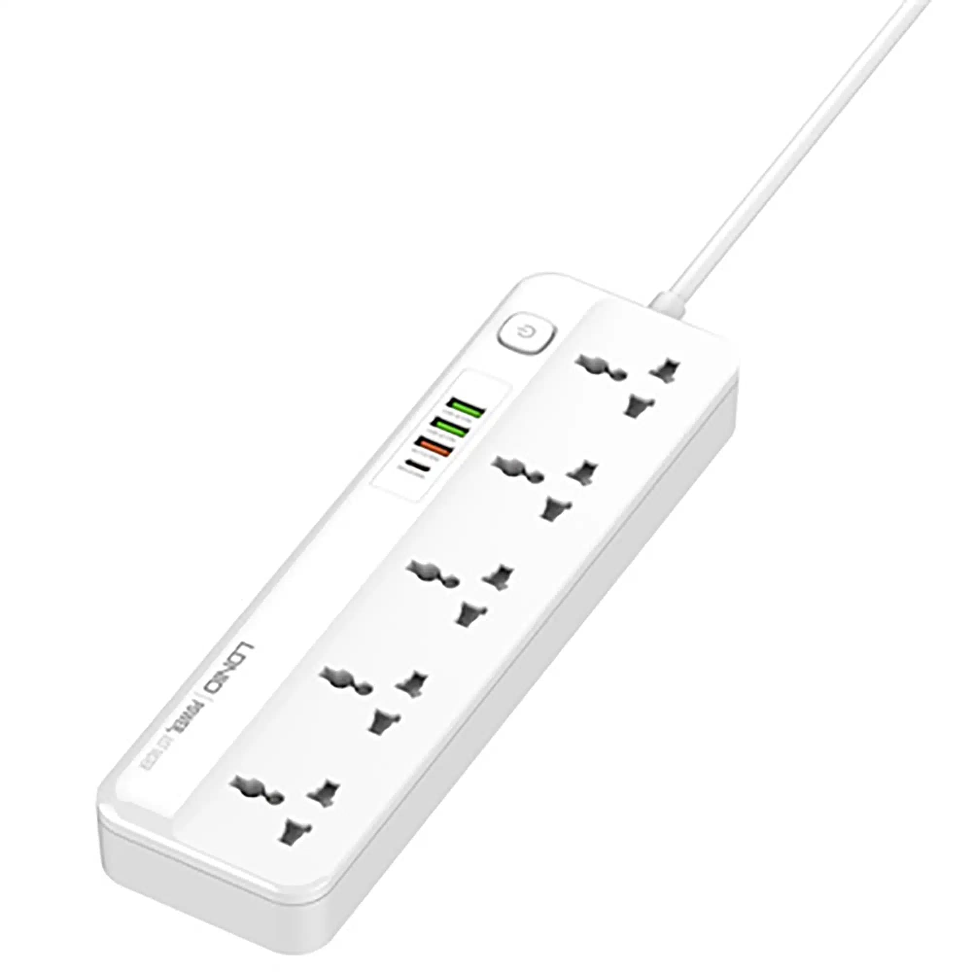 چندراهی برقی و شارژر الدینیو مدل LDNIO Power Strip SC5415 — تصویر ۲