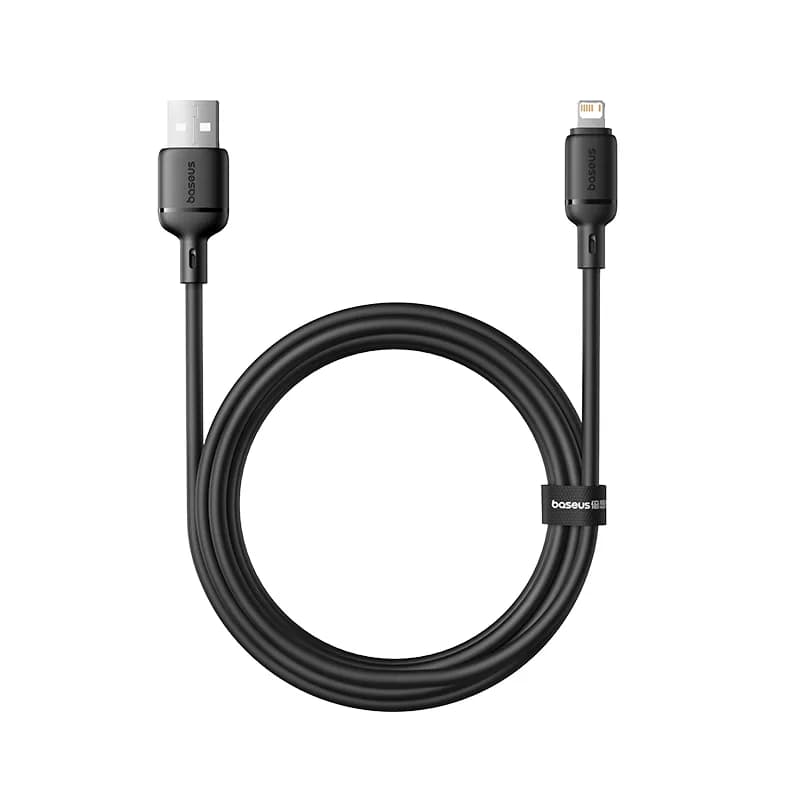 کابل USB-A به Lightning باسئوس مدل Baseus Silky Series Fast Charging Cable 2.4A 1m — تصویر ۲