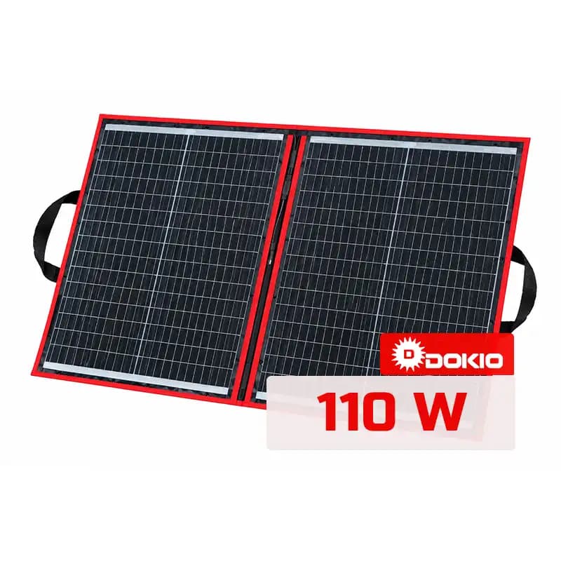 پنل خورشیدی 110 وات مونوکریستال قابل حمل و تاشو برند DOKIO مدل FFSP 110W