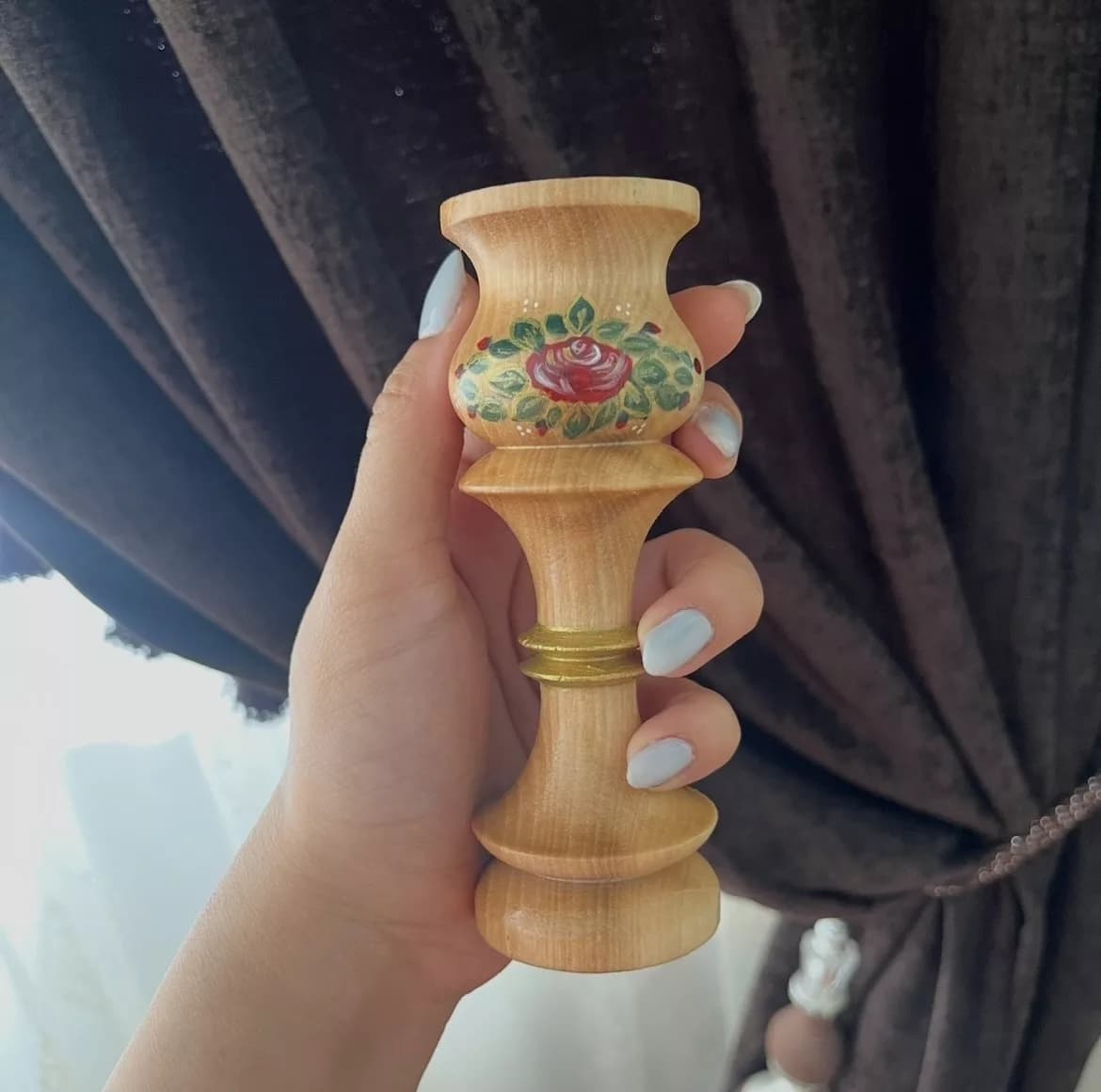 شمعدان مدل نگارمهر مناسب برای شمع استوانه ای مجموعه دو عددی — تصویر ۳