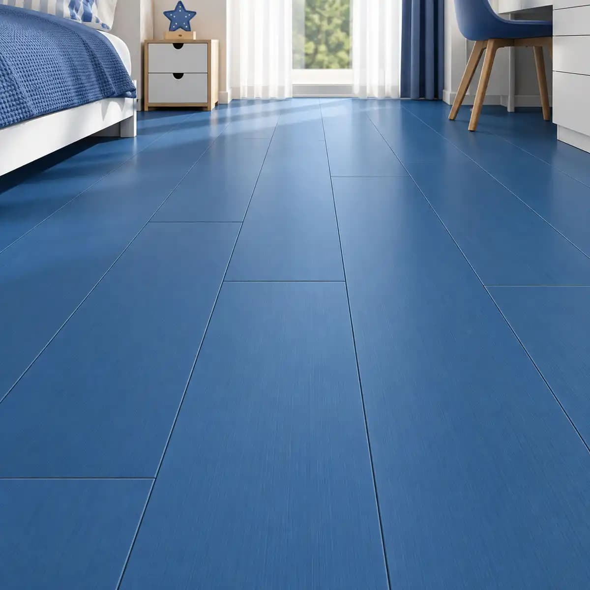 کفپوش PVC آبی کاربنی کد PVC-BL06
