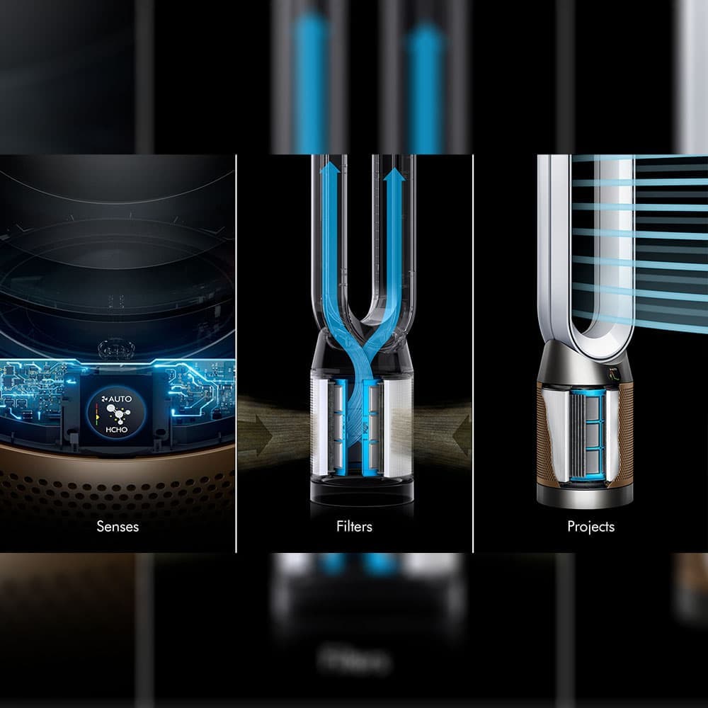 دستگاه تصفیه هوا دایسون Dyson Purifier Cool PC2 De-NOx TP12 رنگ سفید / طلایی — تصویر ۸