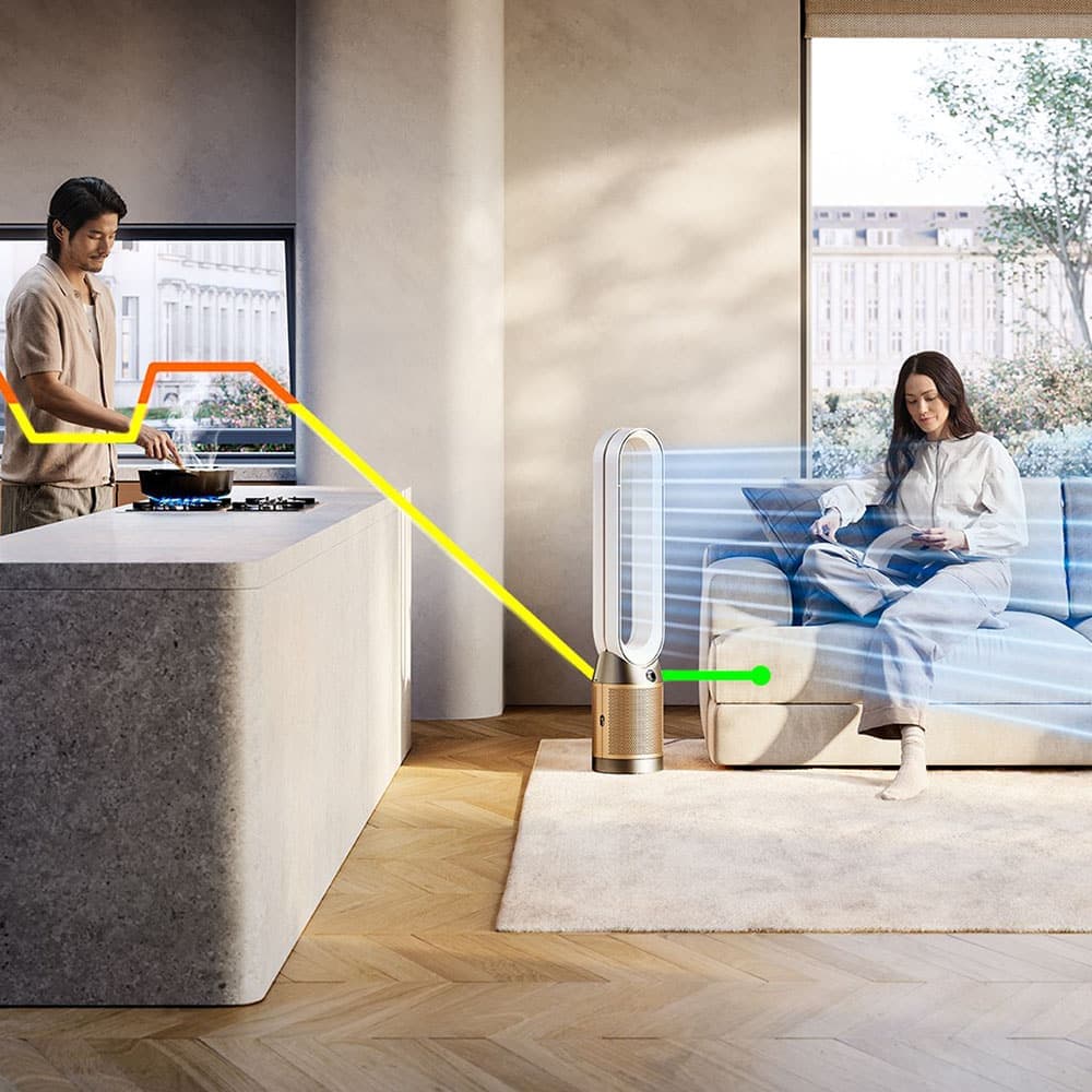 دستگاه تصفیه هوا دایسون Dyson Purifier Cool PC2 De-NOx TP12 رنگ سفید / طلایی — تصویر ۵