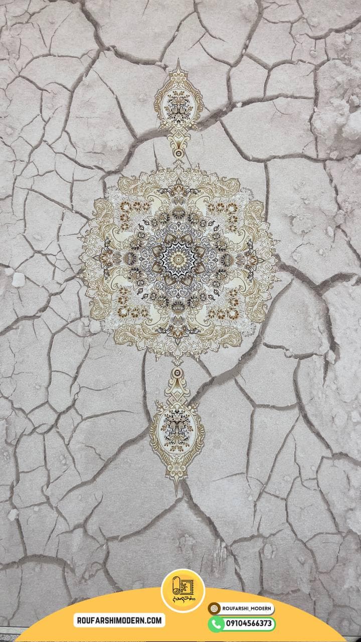 فرشینه با رویه مخمل طرح کویر کد RH 0695 — تصویر ۴